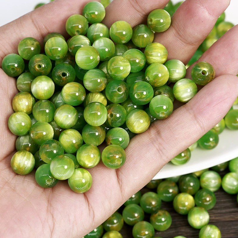 「ビーズ」ハイグレードな光沢感のツートンビーズ（7色）