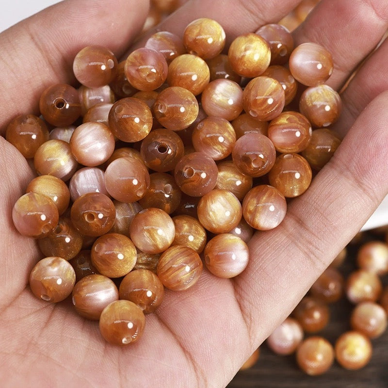 「ビーズ」ハイグレードな光沢感のツートンビーズ（7色）