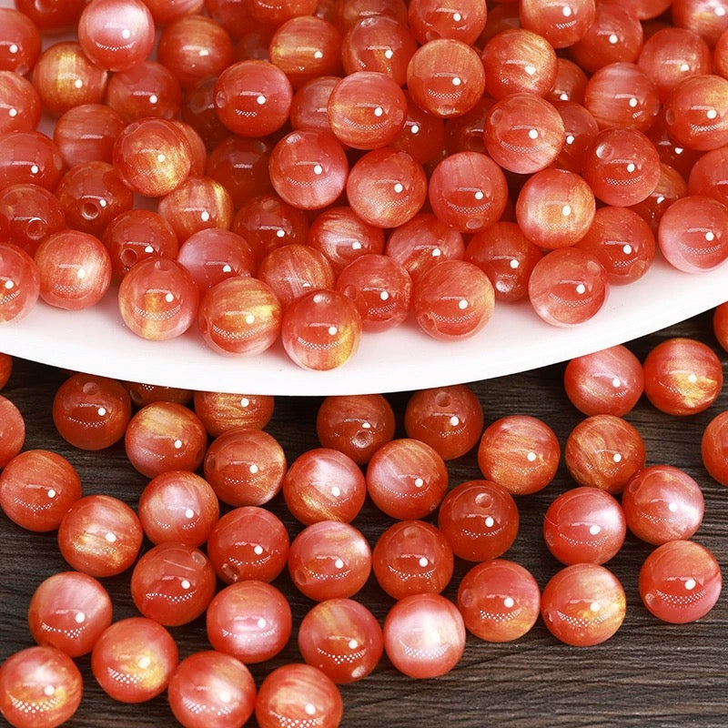 「ビーズ」ハイグレードな光沢感のツートンビーズ（7色）