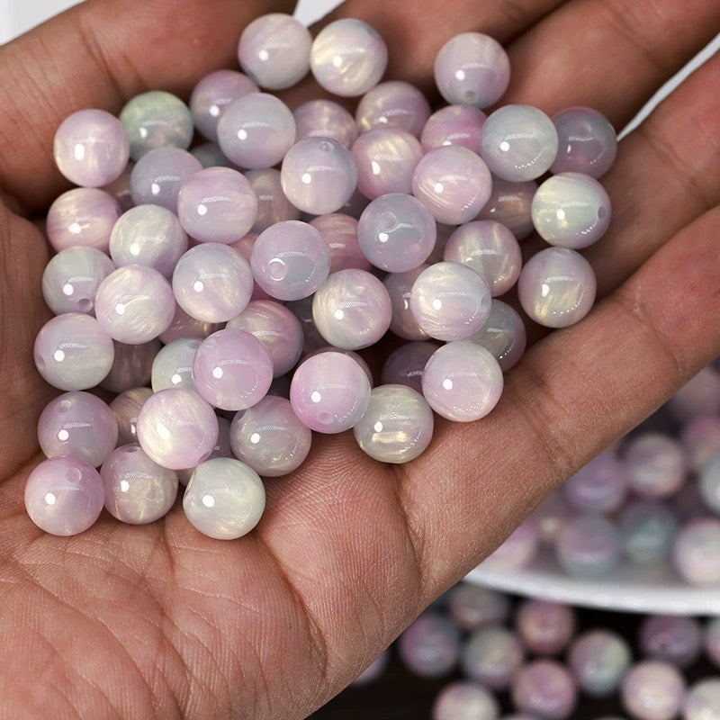 「ビーズ」ハイグレードな光沢感のツートンビーズ（7色）