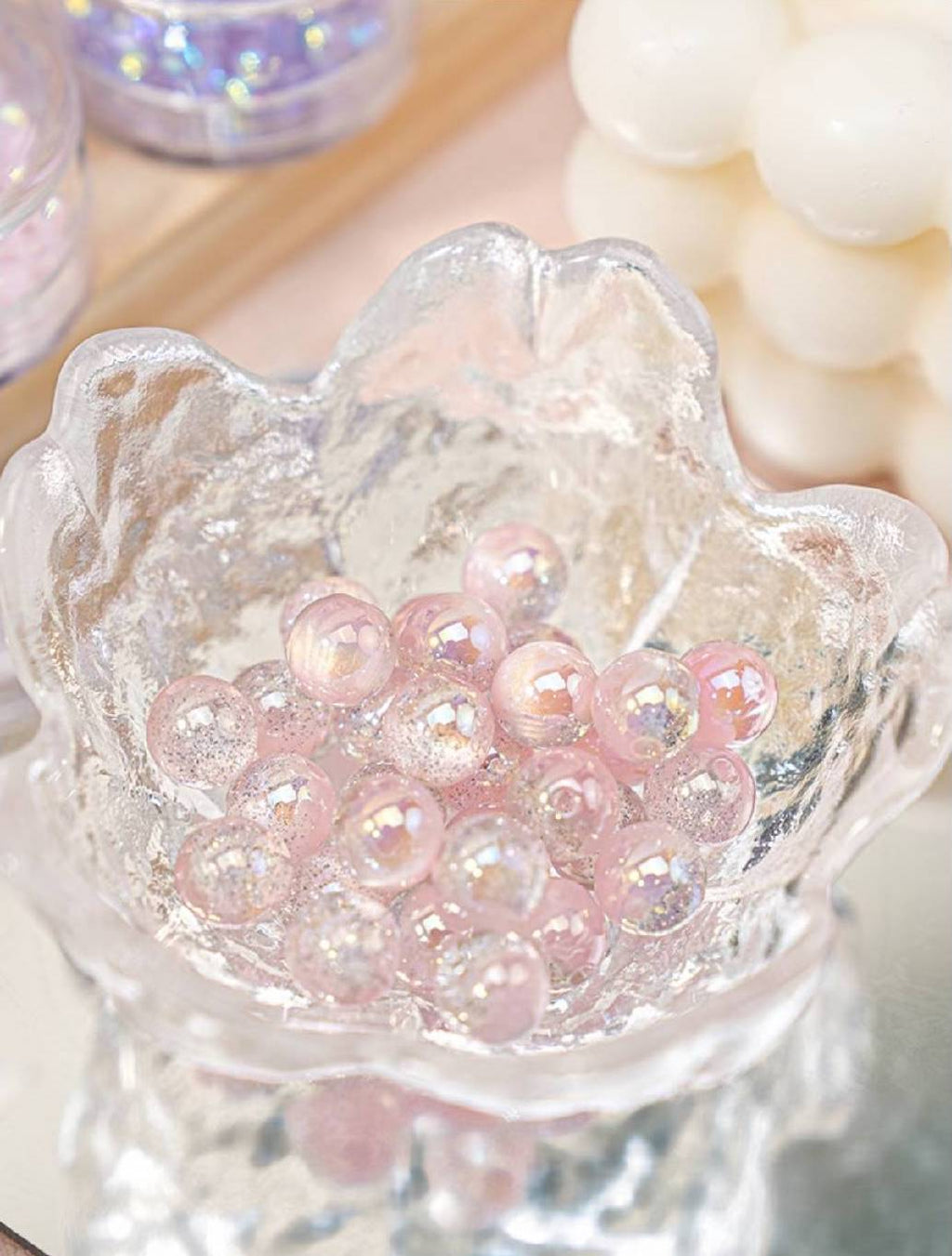 アクリル パールコーティング ビーズ