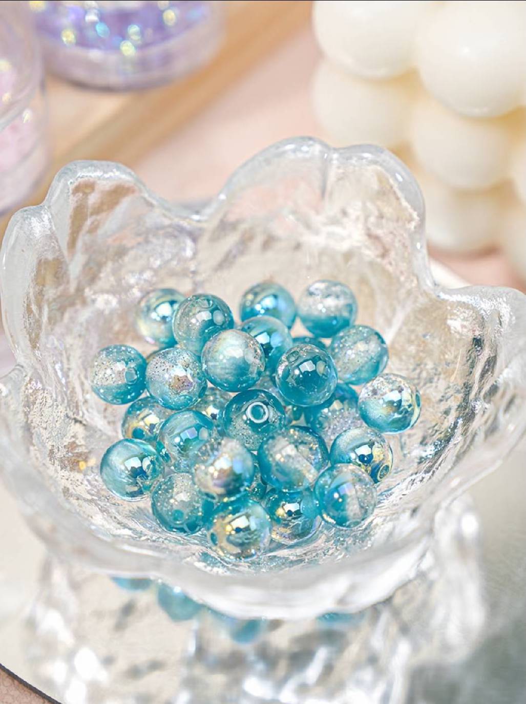 アクリル パールコーティング ビーズ