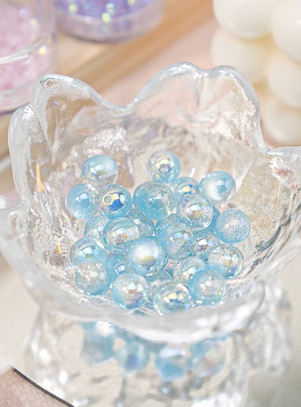 アクリル パールコーティング ビーズ