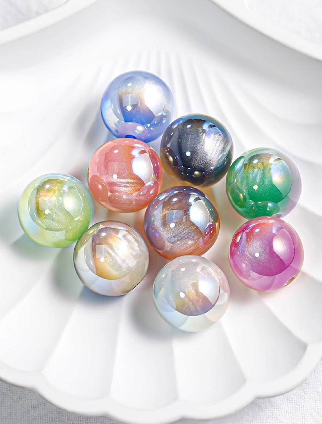 アクリル パールコーティング ビーズ