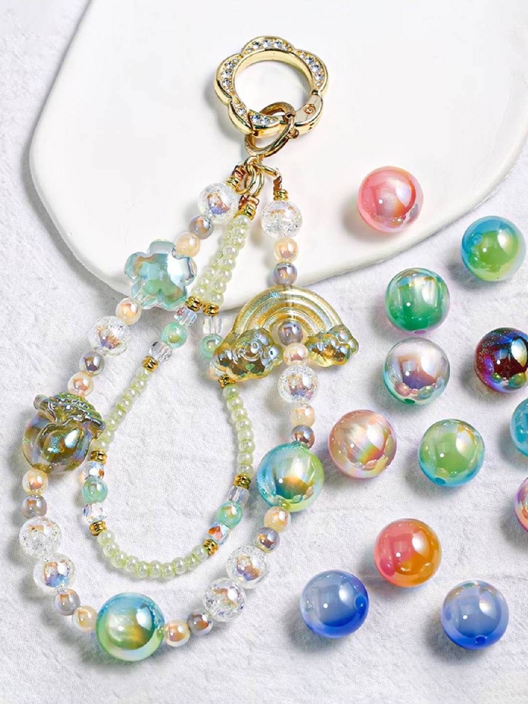 アクリル パールコーティング ビーズ