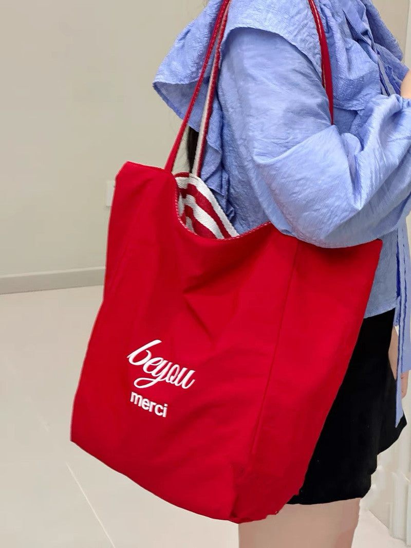 Reversible Canvas Tote Bag